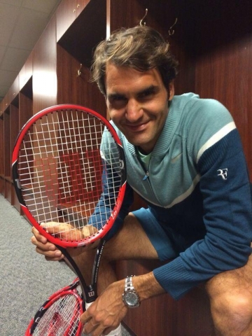 Roger Federer cây vợt wilson Pro staff mới 2014