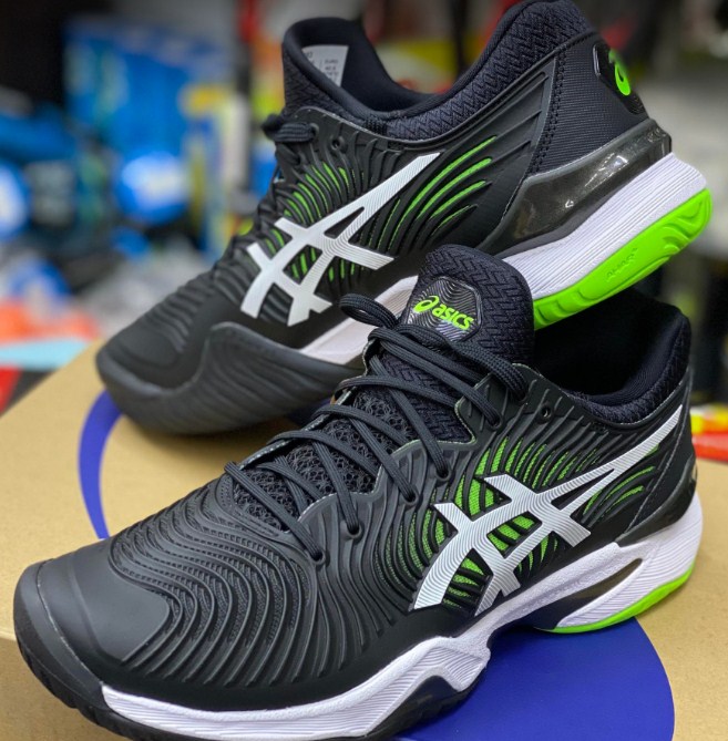 GIÀY TENNIS ASICS COURT FF 2 2021 BLACK/GREEN (1041A083-005)