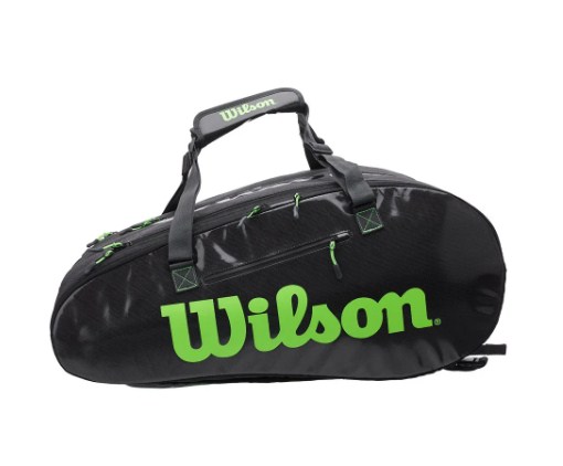 TÚI TENNIS WILSON SUPER TOUR 2 COM 9 PACK CHARCO/GREEN- WR8004201001