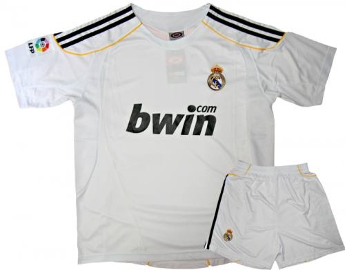Bộ quần áo bóng đá Real trắng L002